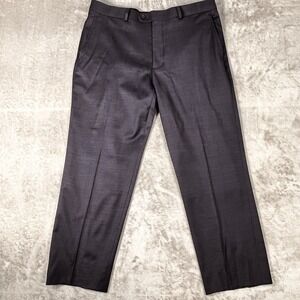 Kenneth Cole Men's Awareness Suit Pants Navy 36x26 98%Wool 2% Spandex Modern